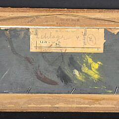 Antique American Oil on Masonite, “Nantucket Sleigh Ride”, Painting, circa 1920s