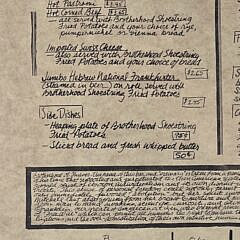 Original Vintage Nantucket Brotherhood Framed Menu, 20th century