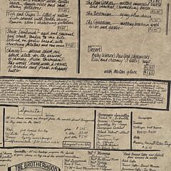 Original Vintage Nantucket Brotherhood Framed Menu, 20th century