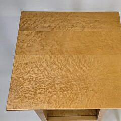 Pair of Birdseye and Tiger Maple One Drawer End Table Night Stands