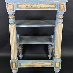 Blue and White Painted Regency Wood Library Steps, 20th century