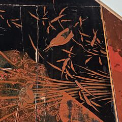 Antique English Lacquered Bamboo Occasional Table, 19th century