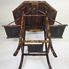 Antique English Lacquered Bamboo Occasional Table, 19th century
