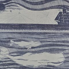 John F. Lochtefeld Limited Edition Nantucket Etching “On the Back of the Broad Sea”