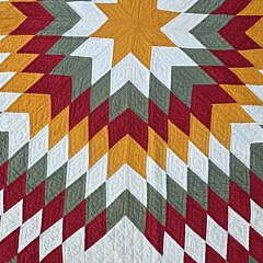 Vintage Texas Star Patchwork Quilt, circa 1930s