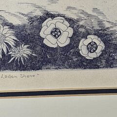 John Lochtefeld Limited Edition Nantucket Etching “Quiet Flower Laden Shore”