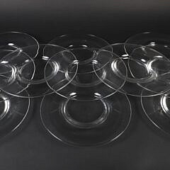 Set of Eleven Steuben Glass Plates with Dust Bags