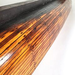 Extraordinary Large Antique Shipbuilders Half Hull Model Coffee Table, 19th century