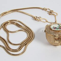 Diana Kim England 14k Gold Nantucket Basket Pendant