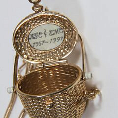 Diana Kim England 14k Gold Nantucket Basket Pendant