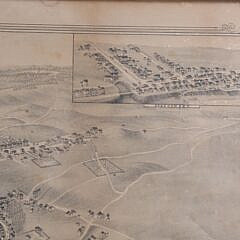Rare Bird’s Eye View Of Nantucket 1881