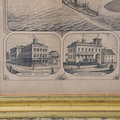 Rare Bird’s Eye View Of Nantucket 1881