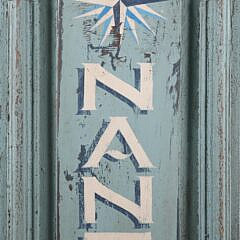 “Nantucket” Painted Sign on a 19th Century Door