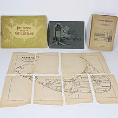 Three Antique Nantucket Books Including "Sea-Grit" With Map Insert