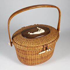 Vintage Bee and Helen Nantucket Friendship Basket, circa 1970