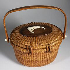 Vintage Bee and Helen Nantucket Friendship Basket, circa 1970