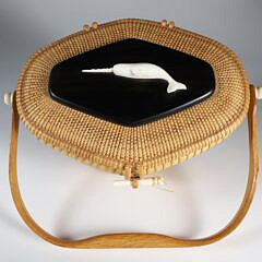 Donna Cifranic Diamond Form Nantucket Friendship Basket, circa 1993