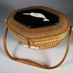 Donna Cifranic Diamond Form Nantucket Friendship Basket, circa 1993