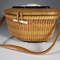 Donna Cifranic Diamond Form Nantucket Friendship Basket, circa 1993