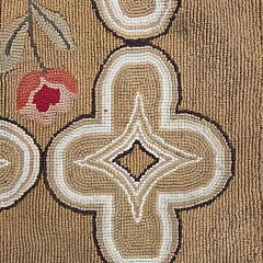 American Geometric Design Hooked Rug