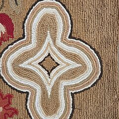 American Geometric Design Hooked Rug