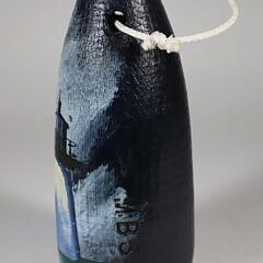 Contemporary Brant Point Light Hand Painted Wood Buoy