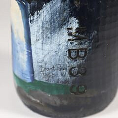 Contemporary Brant Point Light Hand Painted Wood Buoy