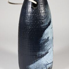 Contemporary Brant Point Light Hand Painted Wood Buoy