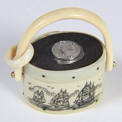 Alan Doucette Miniature Scrimshaw Ditty Purse Pendant