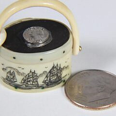 Alan Doucette Miniature Scrimshaw Ditty Purse Pendant