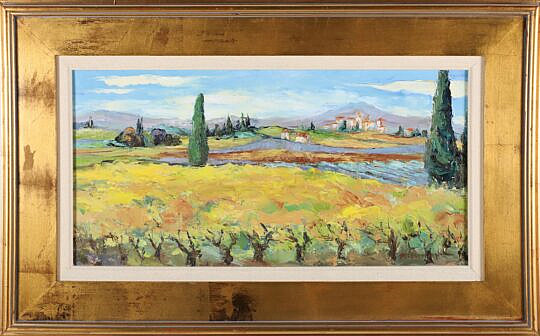 Mamhet Oil on Canvas "Another Day In Provence"