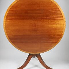 Mahogany Cross Band Tilt Top Table