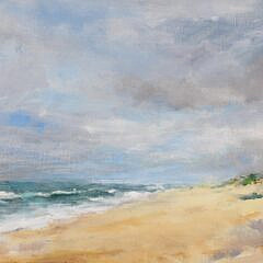 Erica Christensen Scully Oil on Canvas “Ladies Beach Nantucket”, circa 2023