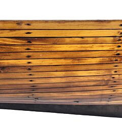 Extraordinary Large Antique Shipbuilders Half Hull Model Coffee Table, 19th century