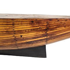 Extraordinary Large Antique Shipbuilders Half Hull Model Coffee Table, 19th century