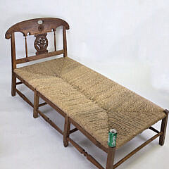 Antique French Provincial Fruitwood Day Bed, 19th century