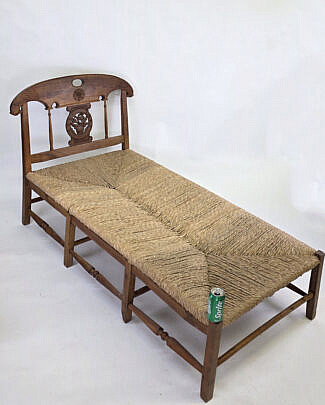 Antique French Provincial Fruitwood Day Bed, 19th century