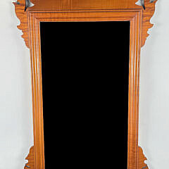 Eldred Wheeler Chippendale Style Tiger Maple Mirror