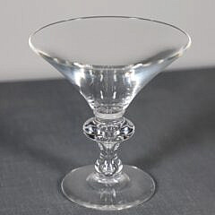 Set of Twelve Signed Steuben Bubble in the Stem Martini or Dessert Glasses