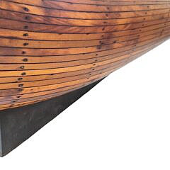 Extraordinary Large Antique Shipbuilders Half Hull Model Coffee Table, 19th century