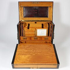 Coromandel Wood Traveling Accountant’s Desk Box, 19th Century