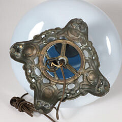 Vintage “Clipper Ship” Milk Glass Lamp Base