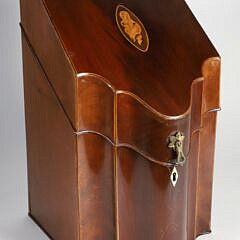 Georgian Mahogany Satinwood Knife Box