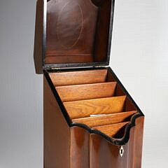 Georgian Mahogany Satinwood Letter Box, 19th Century