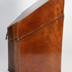 Georgian Mahogany Satinwood Letter Box, 19th Century