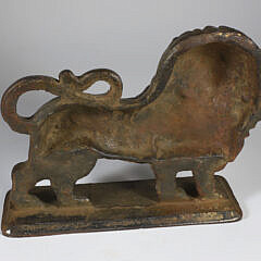 Gilt Cast Iron Lion Doorstop