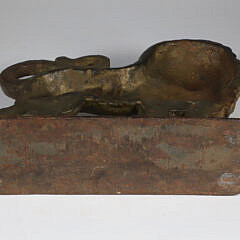 Gilt Cast Iron Lion Doorstop