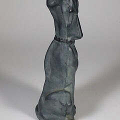 Mid Century Virginia Metal Crafters Cast Iron Hound Dog Doorstop