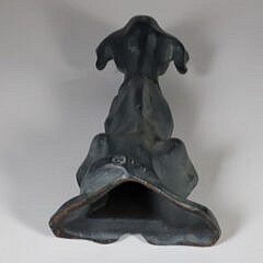 Mid Century Virginia Metal Crafters Cast Iron Hound Dog Doorstop