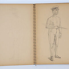 Edgar W. Jenney 20th Century Spiral Sketchbook Containing Assortment of Jenney’s Sketches